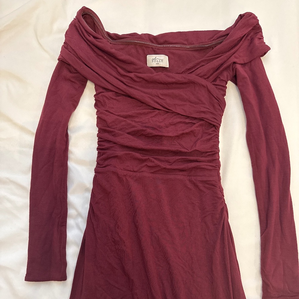 Off shoulder A line dress